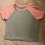 SO Pink And Gray Baseball Tee  Photo 0