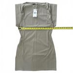 Mango Cotton Knitted Dress with Turn-Up Sleeves Beige NWT Size 4/Small Photo 5