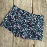 Gap Womens Shorts Size 2 Regular Khakis Summer Navy Blue Floral Print Photo 3