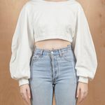 Urban Outfitters White Crop Long-Sleeve Top Photo 0