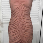 Fiesta Pink Strapless Bodycon Dress for Cocktail Nights Size L Photo 0