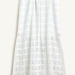 J.Crew Linen-Blend Maxi Skirt in Eyelet Size 8 White Cottagecore Beach NWT Photo 0