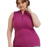 Torrid Foxy Mock Neck Zip Up Tank Top Womens Size 3X Purple Photo 1