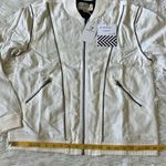 Free People New Sandrine Rose by  off white Women’s Moto Jacket size Small Photo 5