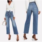 MOTHER The Rambler Tie Waist Straight Leg Jeans In Hop On Hop Off Size 27 Blue Photo 1