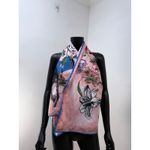 NUWEERIR 100% Silk Floral Horse Scarf Multicolor 51x51" Square‎ NWT Photo 1