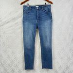 H&M Conscious Mom Cropped Raw Hem Jeans Size 8 Blue Photo 1