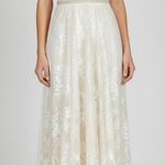 Lulus  Sweet Love Floral Lace Beaded Maxi Dress, Ivory, Small Photo 0