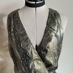 Ramy Brook Sleeveless Silk Gold Metallic Mini Dress Photo 12