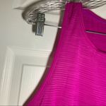 Avia  Pink Striped Semi-Sheer Sleeveless Tank XL Photo 3