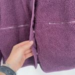 PINK - Victoria's Secret  Womens Sherpa Button-Up Sweatshirt Jacket Purple Sz Small Photo 4