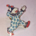 Colorful Clown Enamel Pin Blue Photo 1