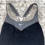 Nike gray white black one piece swim suit blue lining Photo 1
