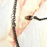 Silver tone pink and purple rhinestone floral necklace Photo 6