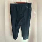 Chico's Chico’s Black Floral Lace Jacquard Knit Stretch Cropped Ankle Pants 3 XL/16 Photo 5