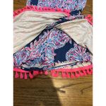 Lilly Pulitzer  SMALL Miss Shell JARRETT ROMPER Navy July 4th Skirt Tassel Hem Photo 2
