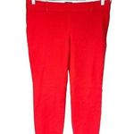 J1 J. Crew Women's Coral Flat Front City Fit Stretch Cropped Pants Size 10 Red Photo 0
