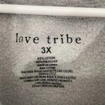 Love Tribe Botanical Floral Sweatshirt Women 3X Gray Pullover Photo 2