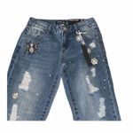 Design Lab  paint and jewel covered boyfriend jeans Photo 4