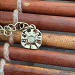 Elegant Gold and Green Glass Pendant Tassel Necklace 30” Photo 3