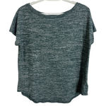 Daily Ritual Heathered Teal Cap Sleeve Top Size Medium Athleisure Comfy Casual Blue Photo 0