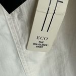 Liverpool Gia Glider Pull-On Skirt Fray Hem Side Gusset White US 8 Petite Photo 4