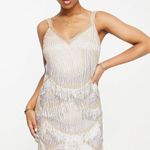 ASOS Miss Selfridge embellished gold mini dress Photo 0