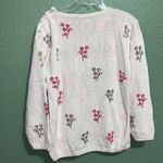 Vintage Cottagecore Cream Sweater with Pink Floral Accents Photo 4