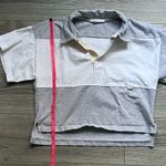 Helmut Lang Helmet Lang White Gray Rugby Stripe Short Sleeve Cropped Polo Shirt Casual Women Photo 6