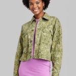 Wild Fable Women's Cropped Canvas Surplus Shacket - size small Photo 1