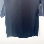Theory  100% Silk Black Grainne Split Sleeve Back Button Shift Dress, Size 2 Photo 7