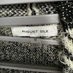 August Silk  Buffalo Plaid Black and White Open Front Cardigan Size Medium Photo 1