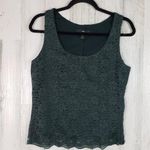H&M  Deep Forest Green Lined Lace Sleeveless Scoop Neck Top Women's Size 8 Photo 0