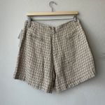 NEW Massimo Alba Sardina Bermuda High Rise Tailored‎ Linen Shorts Neutral IT 42 White Size 8 Photo 4