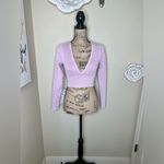 BDG NTM: Urban Outfitters Josie Long Sleeve Cropped Lavender Top Sz M Photo 1