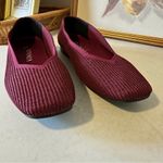 Vivaia Margot 2.0 Square Toe V Cut Flats Knit Womens 36 Red Size 5 Photo 7