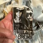 Young Fabulous and Broke  Blue White Tan Strapless Tie Dye Jumpsuit Small Photo 9