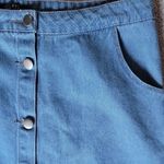 Velvet Heart  Vintage Button Up Blue Midi A-Line Skirt Size L Photo 3