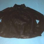 AVENUE faux leather zip up moto jacket 3 zipper pockets size 22/24 Black Photo 0