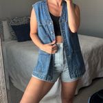 Vintage Streetwear Jean Vest Blue Size 6 Photo 2