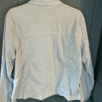 QVC Denim & Co. Light Blue & White Striped Seersucker Jacket | Women’s Sz XL Photo 3