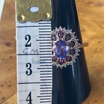 Natural Tanzanite Pink Sapphire Sterling Silver Ring Size 9 Purple Photo 7