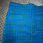 J.Crew NWT Gingham Plaid Check Mini Skirt SZ 0 Green Blue Flap Pockets A-line Photo 1