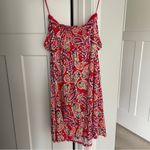 Boden Lilah Strapless paisley multi way halter Floral Dress Smocked Tie Red Size 6P Photo 6