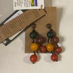 Maria Oitica Multi Beads Dng Ear Green OrangeWomen's Earrings Photo 1