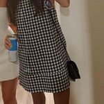 Anthropologie Black And White Mini Dress  Photo 1