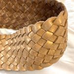 Stoned & Waisted Woven Leather Gold Toned Belt size Sm Photo 4