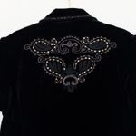 VTG Y2K Cotton Candy Womens‎ Blazer Size M/L Black Velvet Beaded Whimsigoth 90s Size M Photo 9