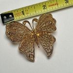 Napier Butterfly Insect Filigree Gold Tone Signed Brooch Pin Photo 4
