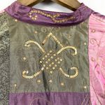 Chico's Vintage Womens Patchwork Embroidered Jacket Size M Boho Indie Artisanal Eclectic Photo 6